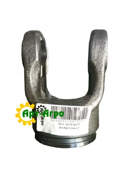 Вилка карданного валу на трубу "зірка" зовнішню 56,8x4,3 під хрестовину 32x76