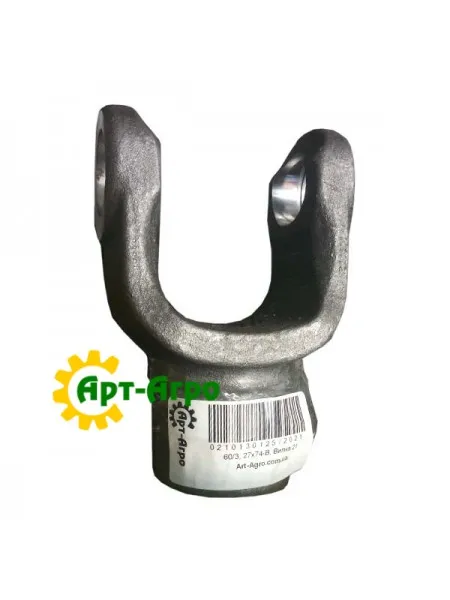 Шлицевая вилка карданного вала (21 шлиц) под крестовину 27x74,6