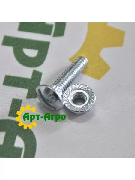 626406/8.0 M6x25 segment bolt for a screwdriver, long + CLAAS nut