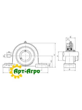 UCP 206 Timken Підшипниковий вузол