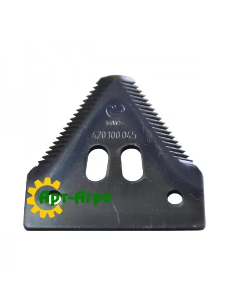 420.100.045 Сегмент ножа жниварки (середній) MWS (Німеччина)