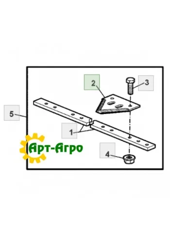 Z93077-PL Сегмент жниварки (середня насічка) John Deere (GORAL)