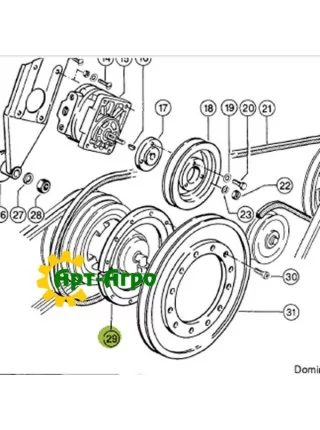 0006614340 Washer clamping pulley coupling (threshing beans) CLAAS(original)