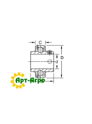 UC 206 TIMKEN Підшипник однорядний кульковий