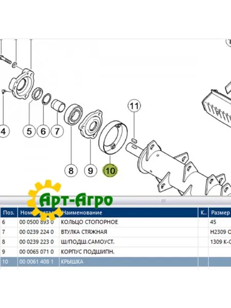 061408.1 Крышка вала измельчителя CLAAS