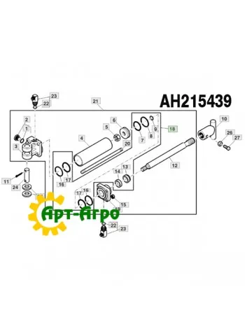 AH215439 Ремкомплект гідроциліндра John Deere