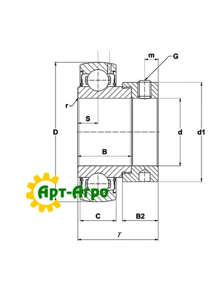 JD39109 JOHN DEERE - RAE40-NPP-B INA Закріплюваний кульковий підшипник