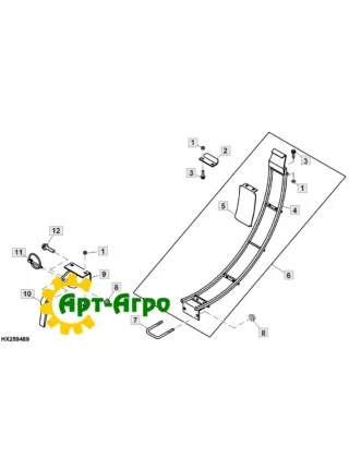 AH228167 Кришка підбарабання JOHN DEERE