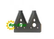 H163131 Сегмент ножа жниварки подвійний (велика насічка) John Deere(MISH)