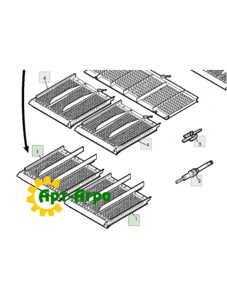 AZ61064 Решето грохота John Deere