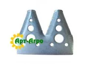 H153329 Сегмент ножа жниварки подвійний (дрібна насічка) John Deere (ROYAL TIGER)