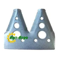 H153329 Double reaper knife segment (fine notch) John Deere (ROYAL TIGER)