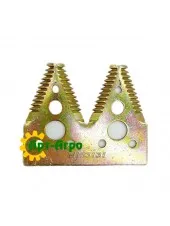 H163131 Reaper knife segment double (large notch) John Deere (ROYAL TIGER)