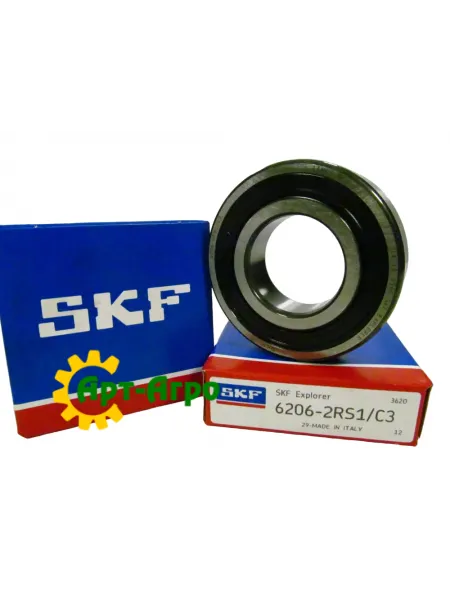 6206-2RS1/C3 SKF Підшипник однорядний кульковий 6206-2RS1/C3 SKF Підшипник однорядний кульковий