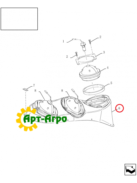 84320396 Корпус фары CNH