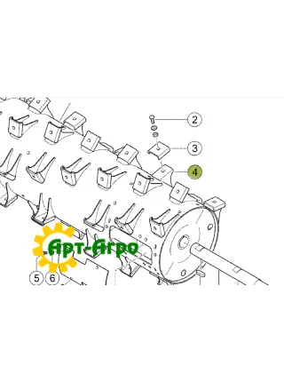 000617631 Spatula of the lining of the beater of the threshing drum of the CLAAS(UA) combine