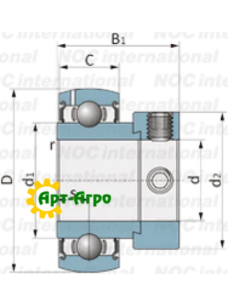 AEL205 W3 NSK Закріплюваний кульковий підшипник
