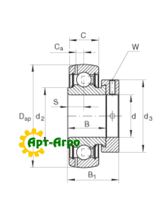 RAE35RRB TIMKEN Закріплюваний кульковий підшипник