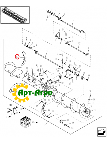 87016021 Виток шнека правий CASE 2020 CNH