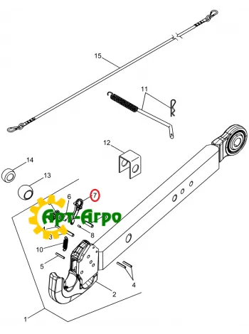 87595250 Фіксатор, Mag340 CNH