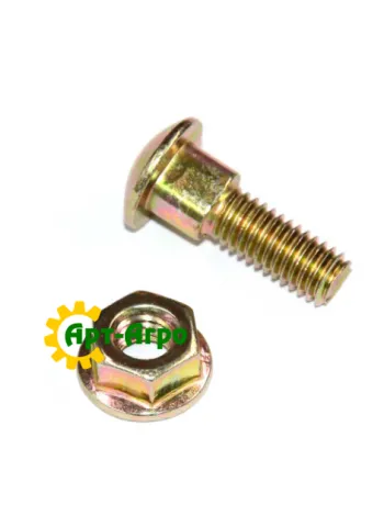 H158342 Болт сегмента M6x20 із гайкою John Deere (Alpha-Parts)