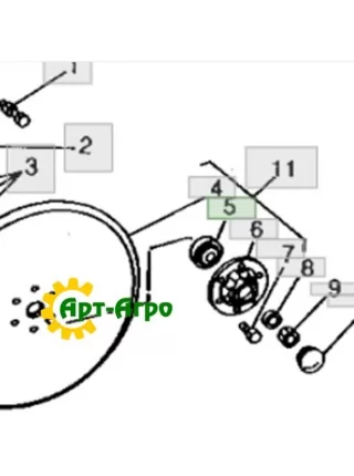 F04100149 GASPARDO Підшипник-валик колеса, що прикочує F04100149 GASPARDO Підшипник-валик колеса, що прикочує