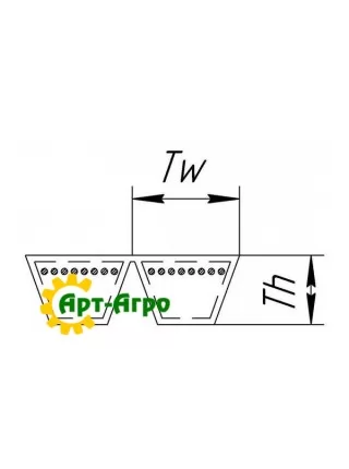 1423400 Двухручейний ремінь Gates 1423400 Двухручейний ремінь Gates