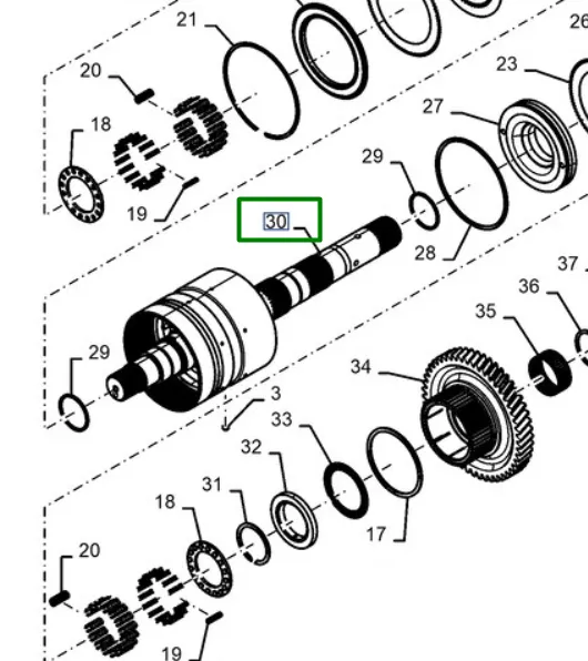 84314643 Трансмісія первинний вал PS6, 9C CNH