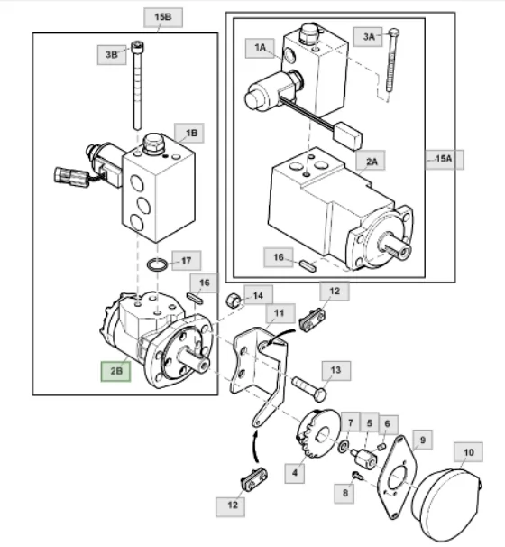 AA87097 Гідромотор John Deere