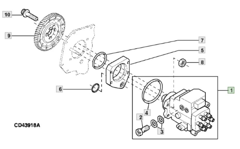 SE501613 Паливний насос високого тиску John Deere