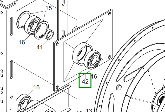 G15450091 Кронштейн привідного валу Gaspardo