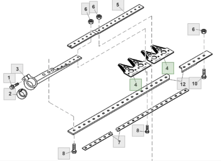 H153329 Header knife segment double