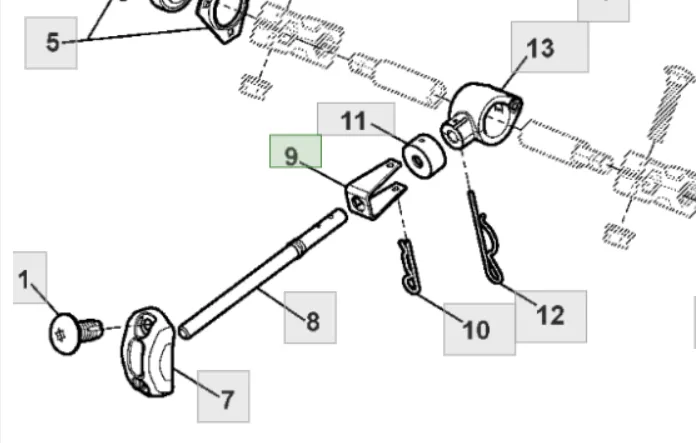 H172459 Фіксатор пальця жатки John Deere