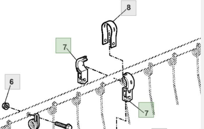 H175727 Підшипник грабліни мотовила John Deere