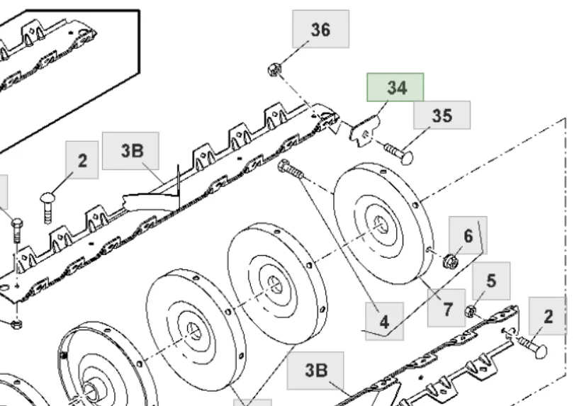 H177314 Пластина бітера John Deere