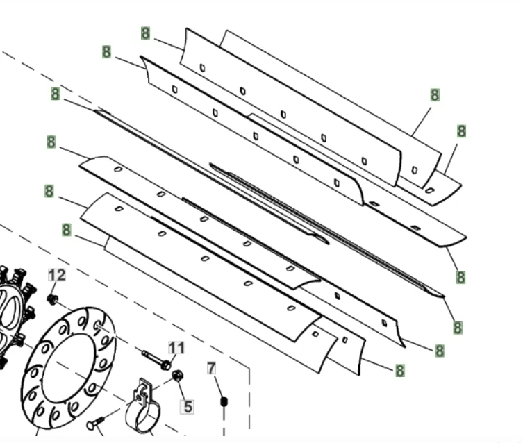 H206345 Лопать вентилятора John Deere