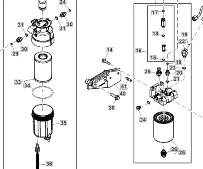 RE525523 Комплект паливних фільтрів John Deere