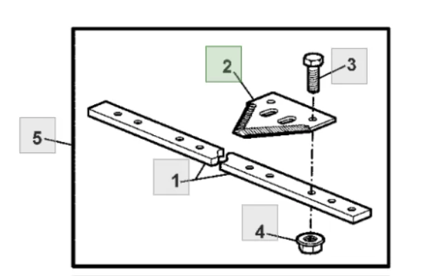 Z52672RT Сегмент жниварки John Deere