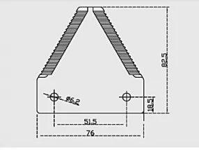 Сегмент ножа жатки комбайна Claas 611203.1