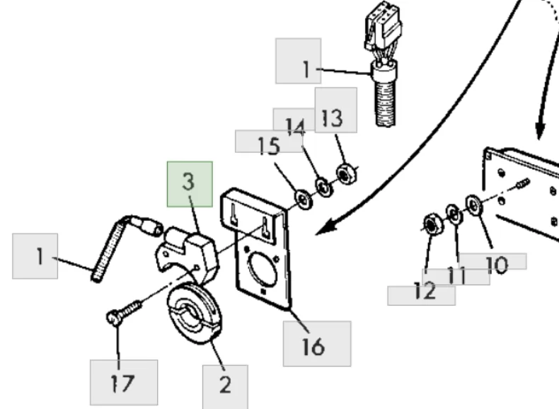 AH131320 Перемикач (датчик обертів) John Deere