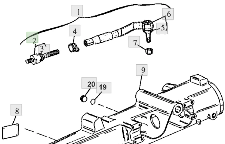 AL80542 Рульова тяга трактора John Deere