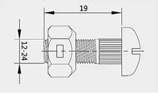 Винт c гайкой John Deere H125890