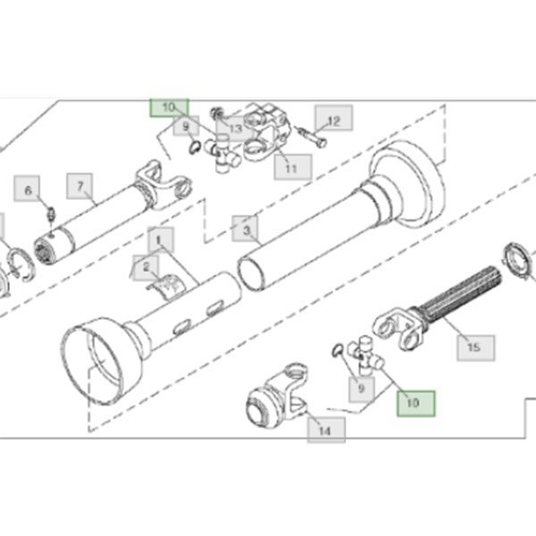 AH202474 Poprzeczka wału Cardana HDParts-AG