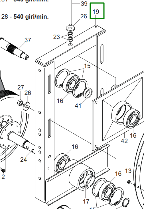 G15850200 Кронштейн турбіни Gaspardo