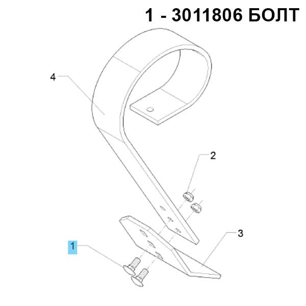 3011806 Śruba z łbem kultywatora M12x30 10,9 Lemken (Oryginał)