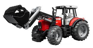 Zabawkowy ciągnik z łyżką Massey Ferguson 8240 BR-02042