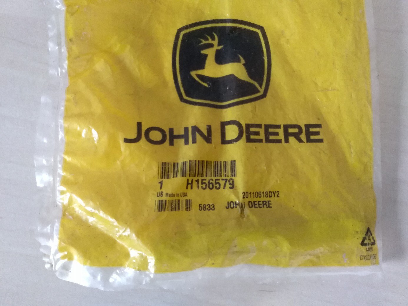 H156579 Klucz wałka John Deere