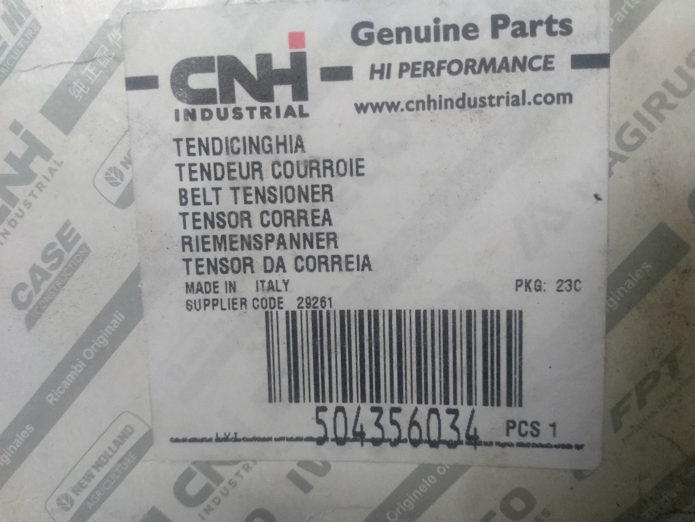 504356034 Koło pasowe napinacza silnika CNH