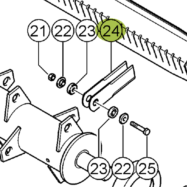 0000600170 Nóż rozdrabniacza słomy (trzepak) gładki 173x50x4 Claas (Węgry)