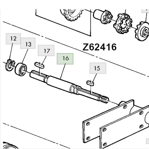 Z62416 Wałek pośredni John Deere